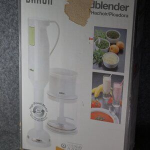 Braun 4169 Hand Blender Stick Mixer w/ Chopper Attachment Tested Box Preowned